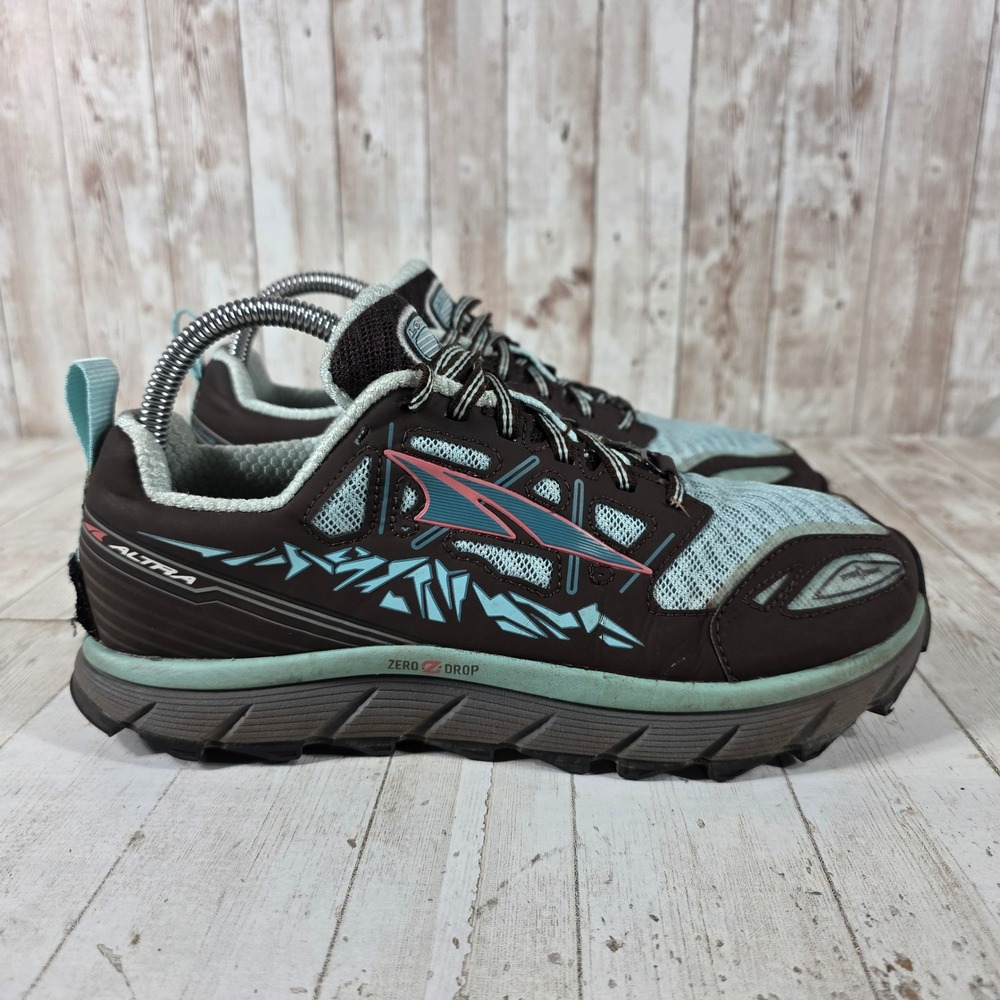 Altra Lone Peak 3.0 Womens Brown Blue Trail Running Shoes A2653-5 Size 8